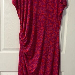 Leota Red and Purple Leaf Dress